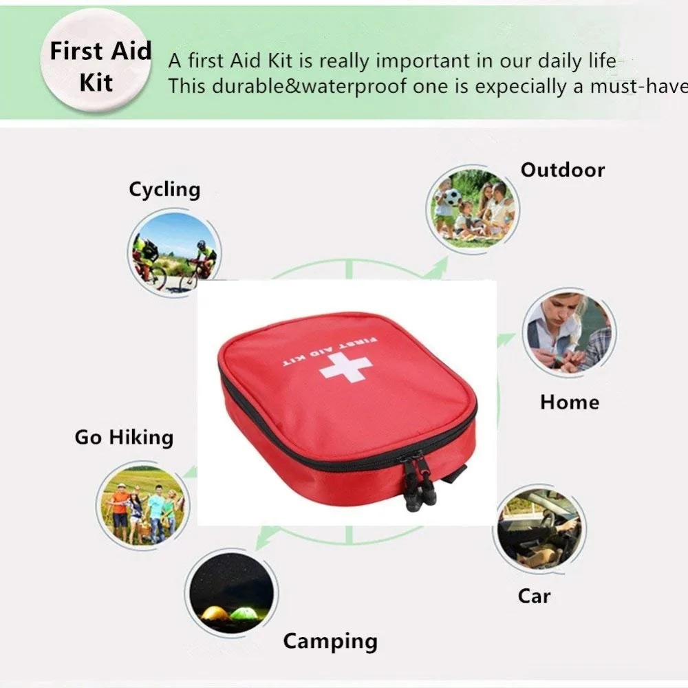 

First Aid Pouch Waterproof Empty Medicine Storage Bag Portable Medical Package Nylon Emergency Medical Kit Survival Medicine Pil