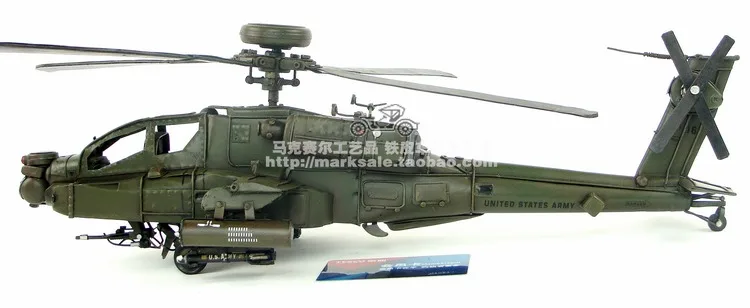 Античный оловянный самолет AH-64, украшения ручной работы, модель самолета, аксессуары, мебель, домашний декор, подарок