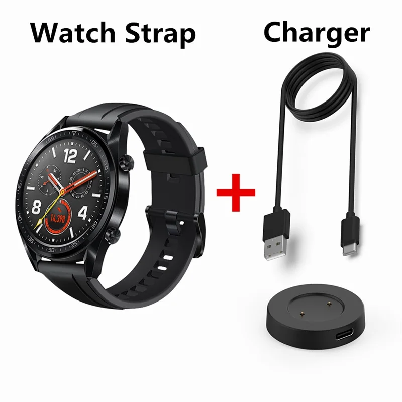 Package 7 Ремешок для huawei Watch зарядное устройство GT силиконовый ремешок для часов Honor Watch Magic 22 мм кожаный браслет для huawei GT активные ремни - Цвет: Package 7