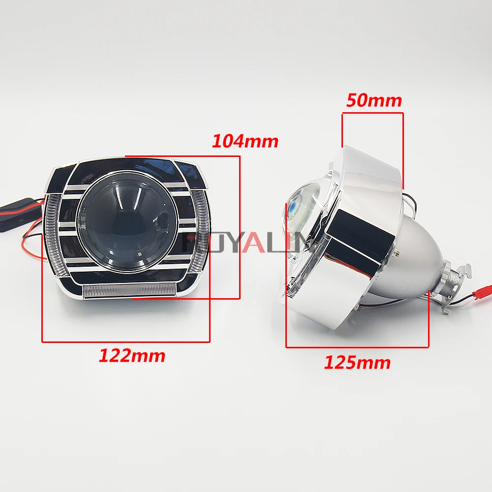 ROYALIN светодиодный объектив для проектора с ангельскими глазками DRL Bixenon H1