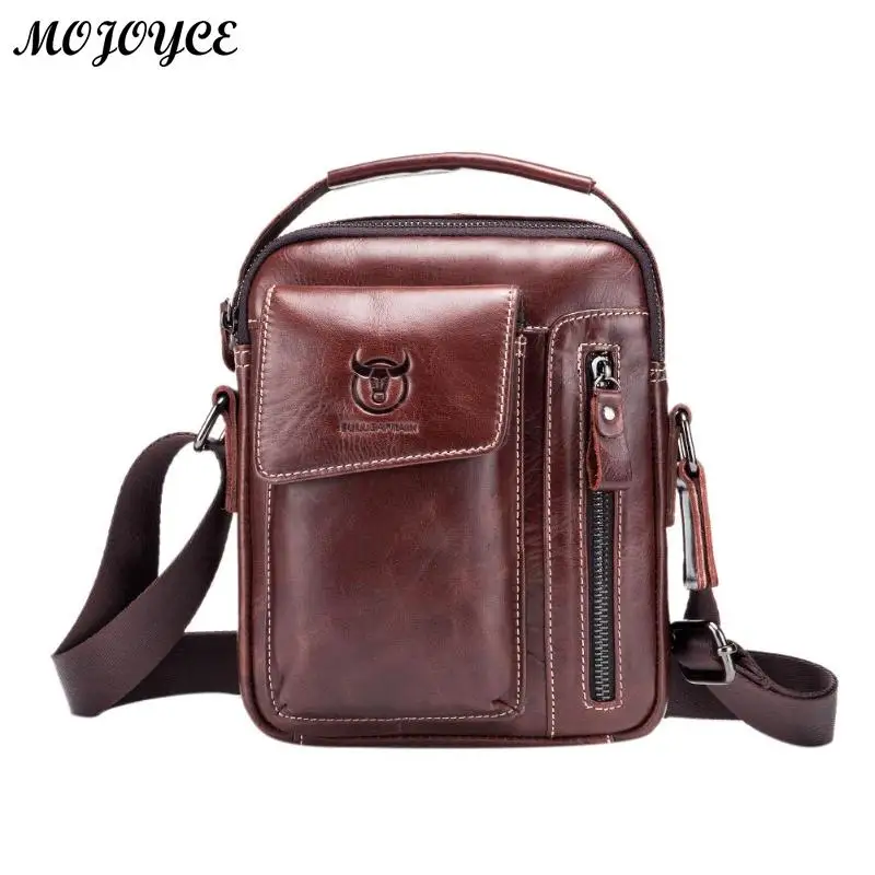 Type B Dark Brown Ретро брендовые дизайнерские мужские сумки-мессенджеры кожаные винтажные мужские сумки через плечо для мужчин - Цвет: Type B Dark Brown