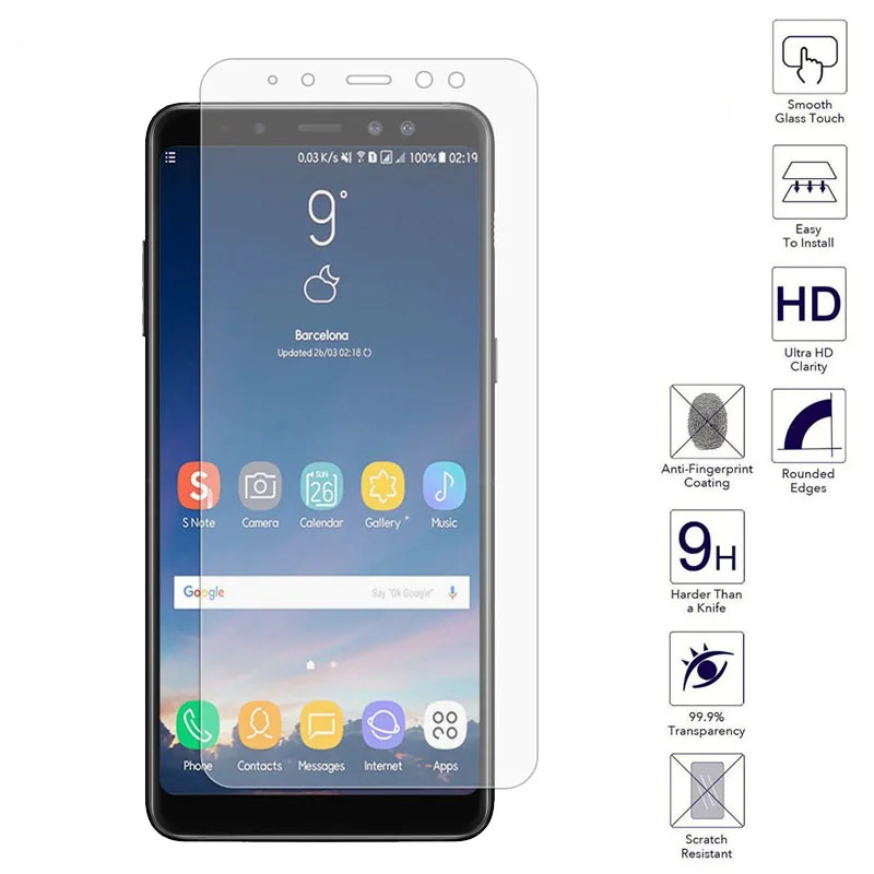 Для стекла Samsung Galaxy A8 2018 закаленное стекло для Защита экрана A830 пленка|Защитные