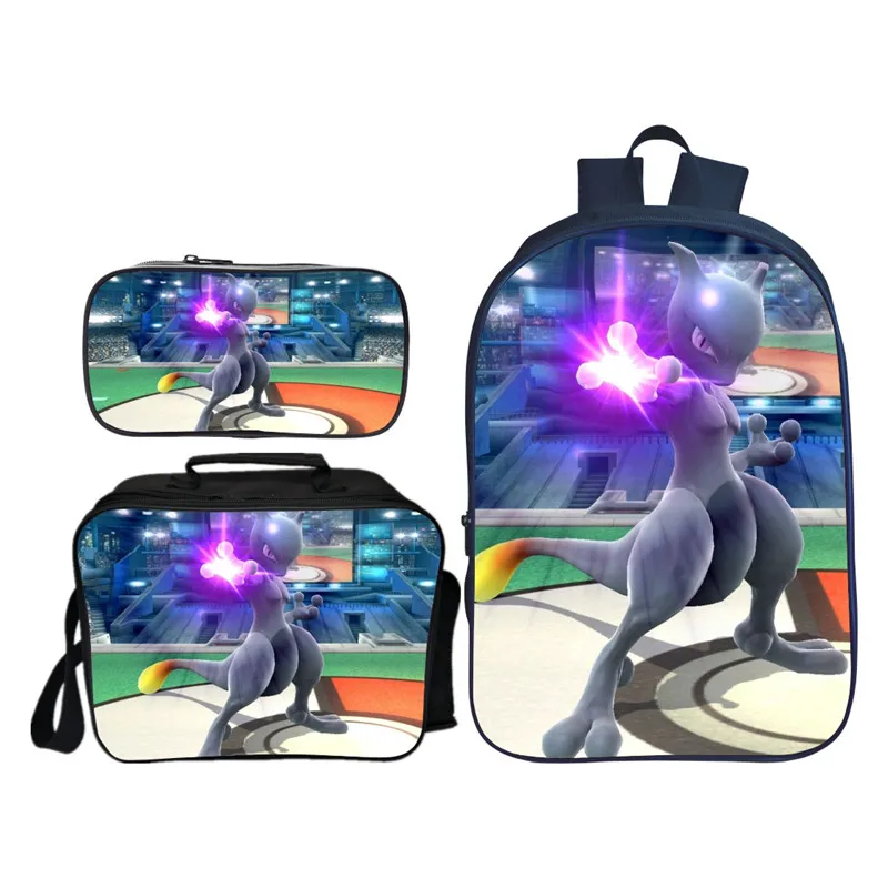 Новое поступление, 3 шт./компл., школьный рюкзак Pokken Tournament для детей, повседневные школьные ранцы для мальчиков и девочек, подарок Mochila