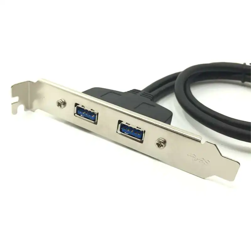 Материнская плата USB 3 0 19/20 Pin Заголовок в 2 порта Tyep A женский кабель для