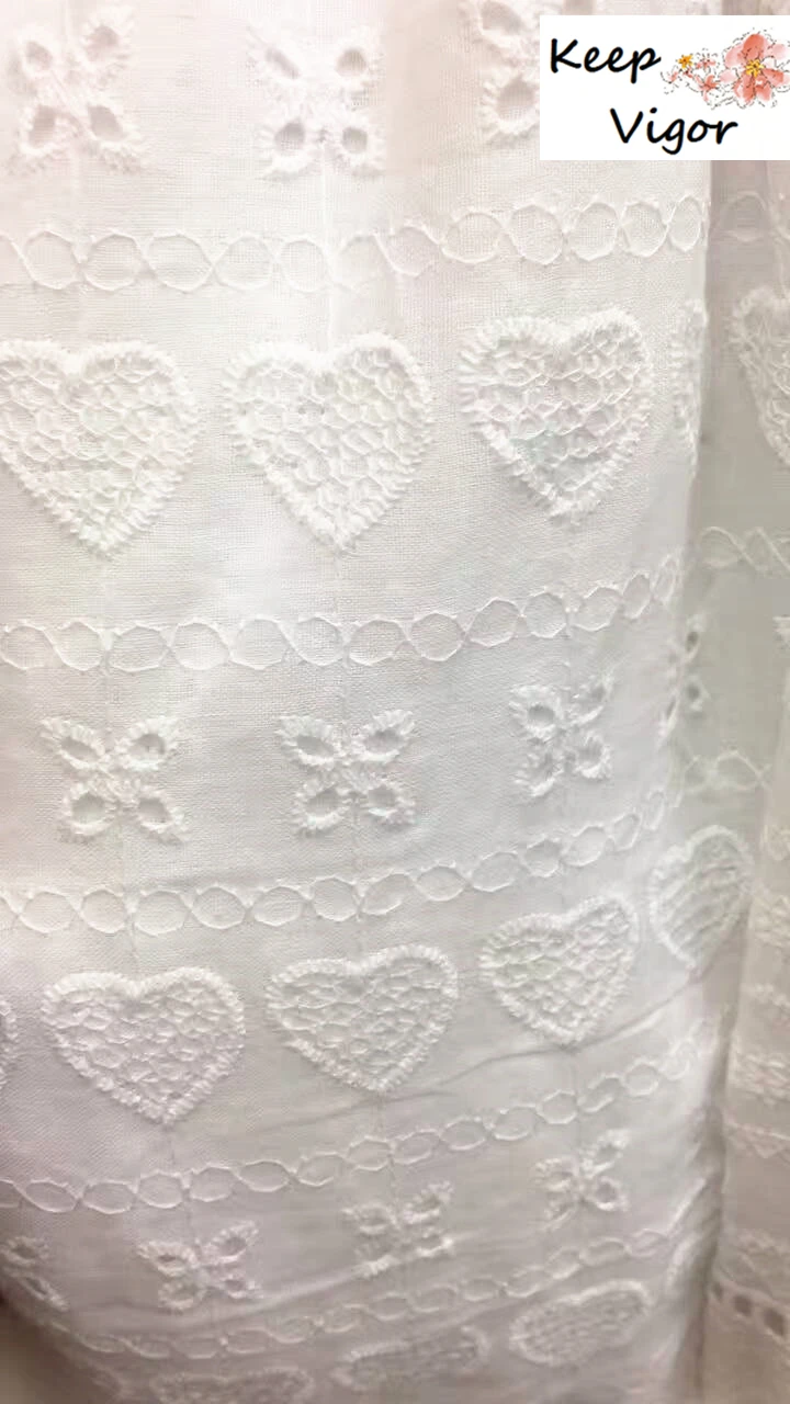 

Новинка! Прямая продажа с фабрики (1 ярд) 100% хлопок, белый цвет, хорошее качество, полностью вышитая ткань для женского платья, свадебного тор...