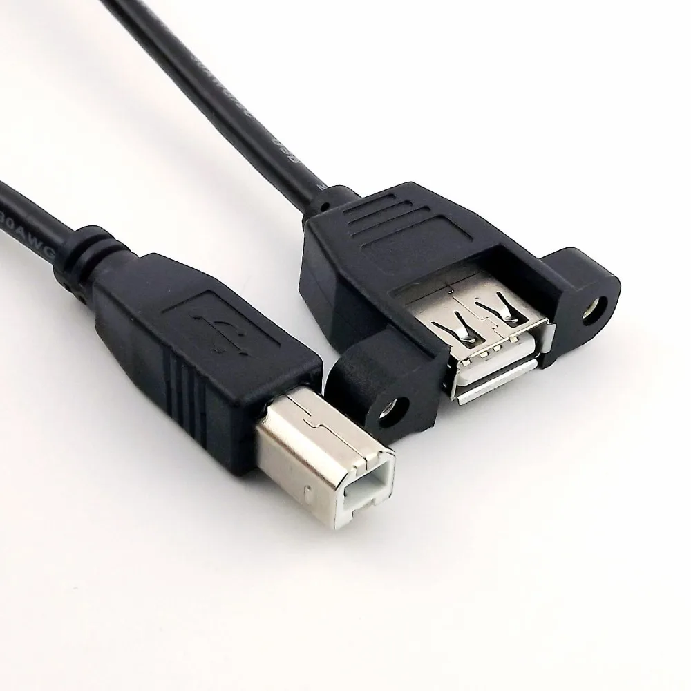 10 шт. Панельное крепление USB 2 0 A Мама к B папа коннектор для принтера кабель шнур 30