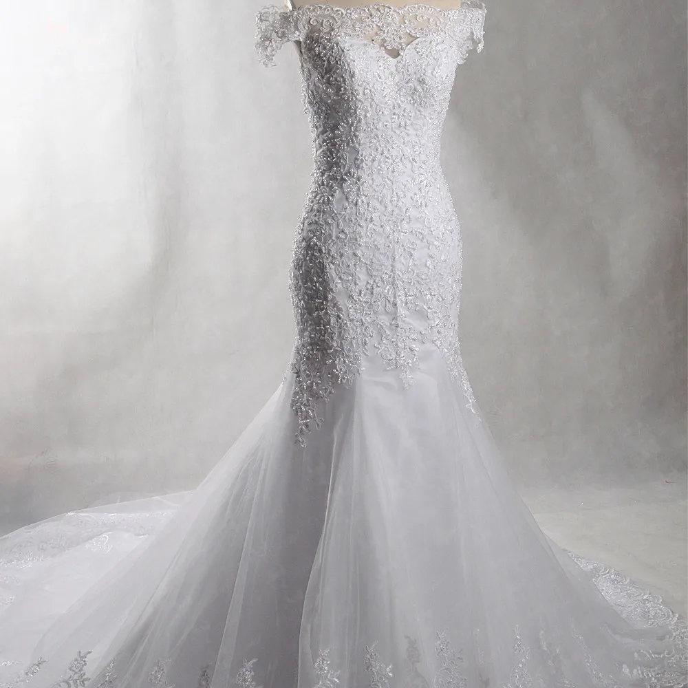 RSW903 Yiaibridal настоящая работа жемчуг бисер с открытыми плечами Короткие рукава