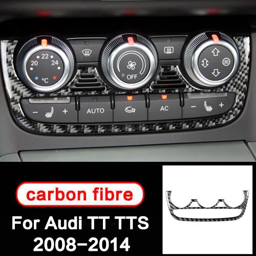Air Panel Для Audi TT 8n 8J MK123 TTRS полоса из углеродного волокна кондиционер CD панель отделка авто Интерьер автомобильные аксессуары Стайлинг 3D наклейка - Название цвета: Air Panel