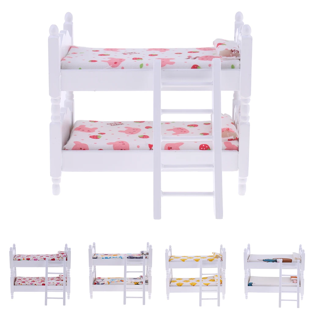 Кукольный домик миниатюрная детская мебель для спальни двухъярусная кровать