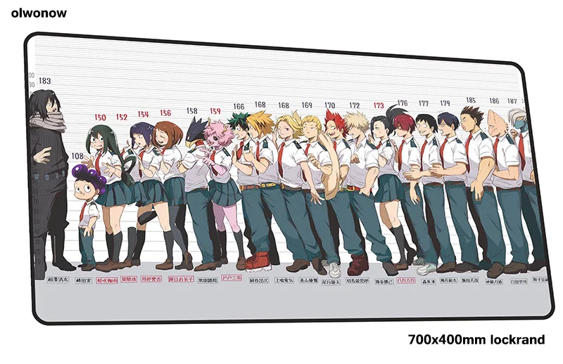 Коврик для мыши My Hero Academy, игровая подставка для запястья 700x400x2 мм, коврик для мыши, игровой коврик для мыши, большой коврик xl, коврик для мыши, компьютерный Настольный коврик - Цвет: Size 700x400x2mm