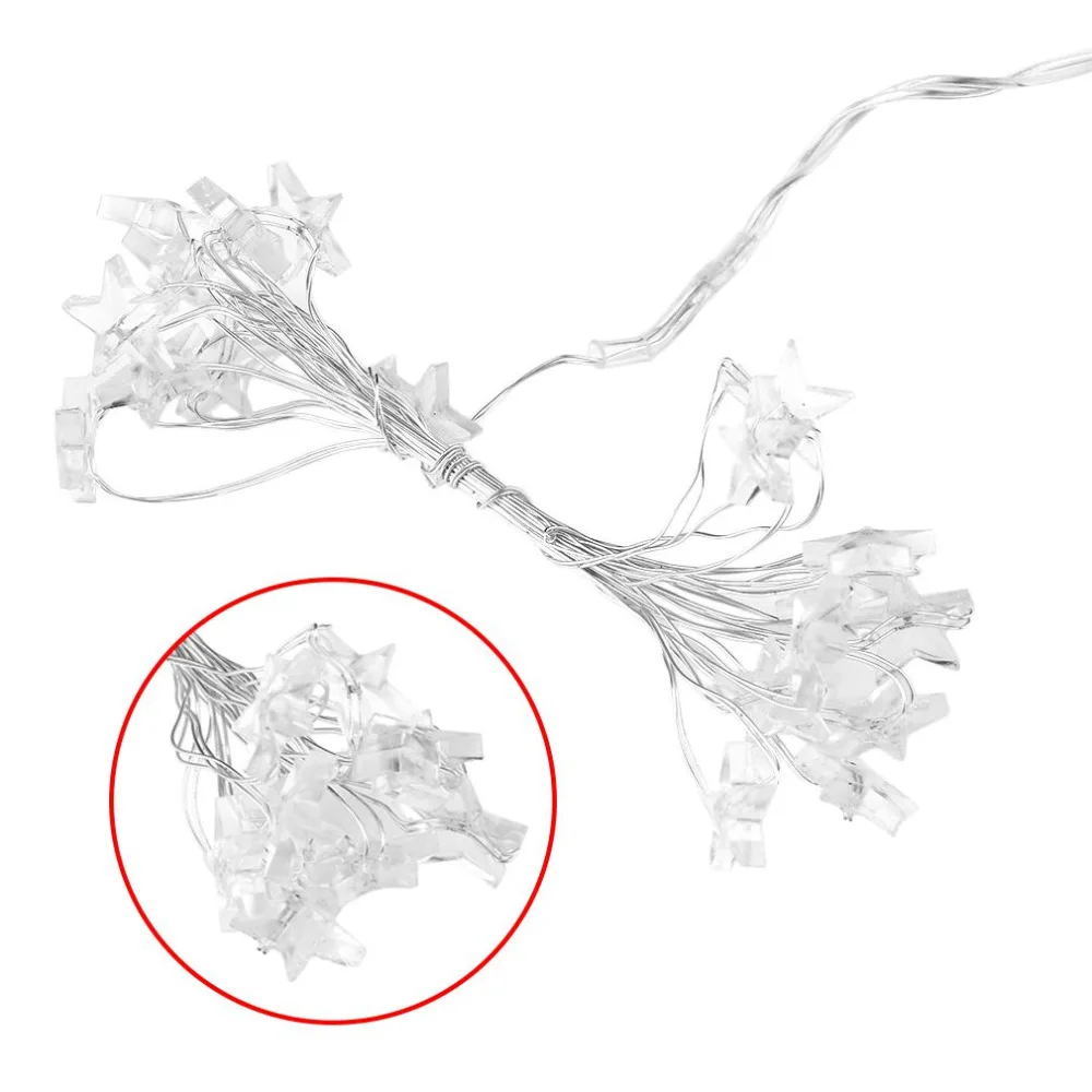 ICOCO 2 м 20 светодиодов звезда светодиодная гирлянда занавеска сказочные огни
