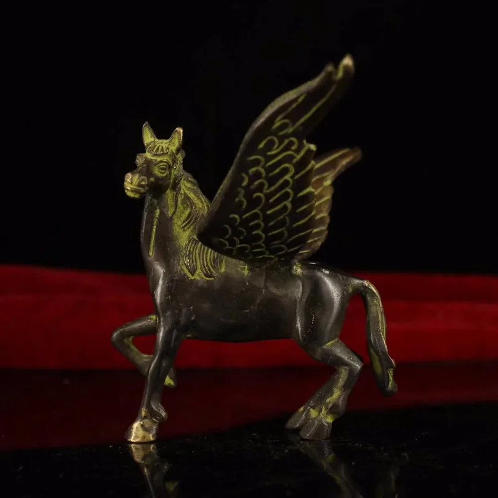 Christmas decoration Home Desk/Living Room statue Handmade Art sculpture Chinese Bronze Flying horse model Antique Horse | Дом и сад