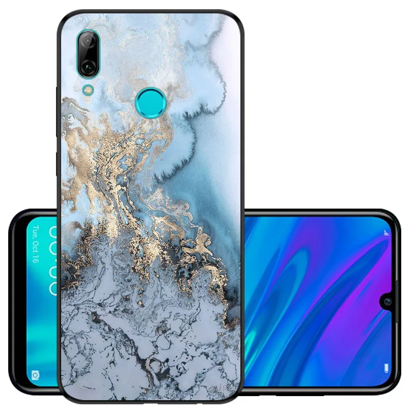 Чехол для Huawei P Smart 2019 мягкие силиконовые чехлы телефонов черная Обложка