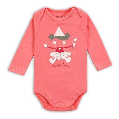 Фантазия Infantil Детские длинным рукавом 3pcs/lot Bodysuits100% хлопок Детская одежда