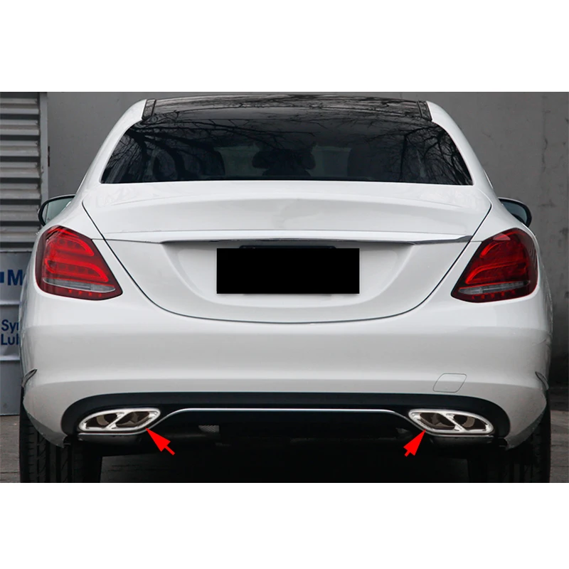 2 шт. накладки на выхлопную трубу Mercedes-Benz A B C E CLA GLE GLS Class W205 W213 X205 W246 W176 | Автомобили