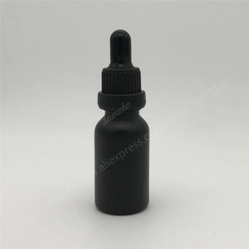 Free Shipping 10ml 15ml 20ml 30ML Matte Black Glass Bottle With Dropper Matt 200Pcs/lot | Красота и здоровье