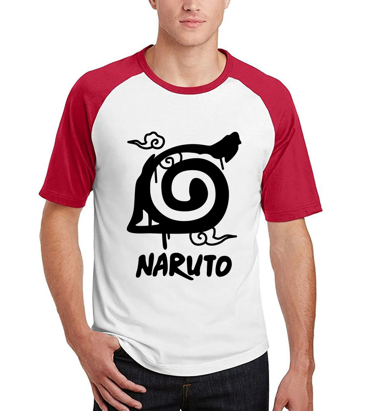 Аниме Uzumaki Naruto футболки с коротким рукавом для мужчин 2020 Лето Забавный konoha принт