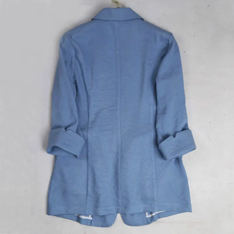 Autumn spring blazer women bust 122cm plus size 4XL 5XL 6XL black blue colors | Женская одежда