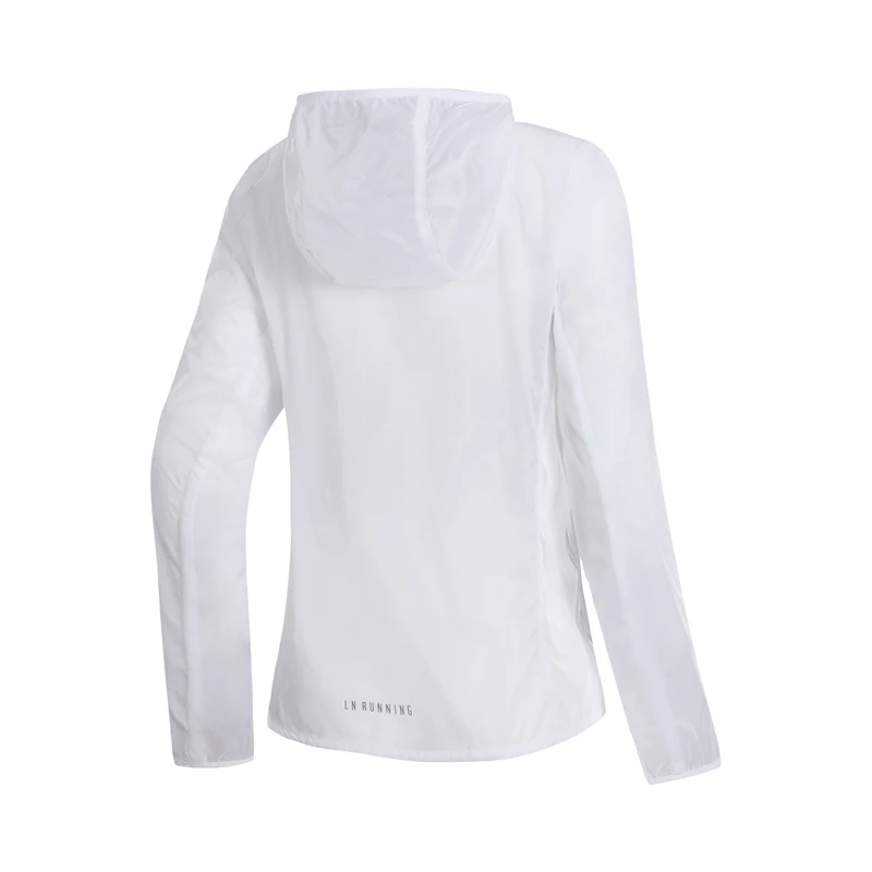 Li-Ning женские куртки для бега обычная посадка 100% нейлон дышащая подкладка с