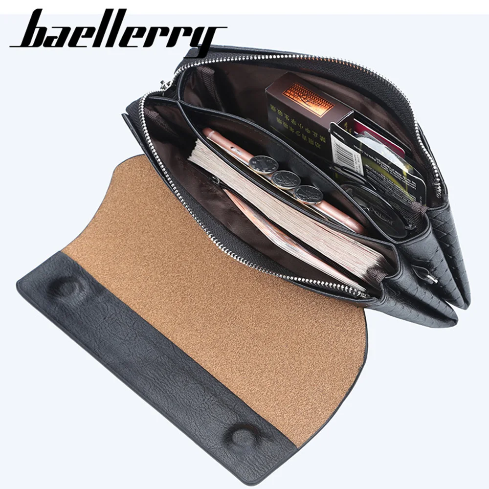 Мужской кошелек Baellerry вместительный деловой Кошелек из искусственной кожи на