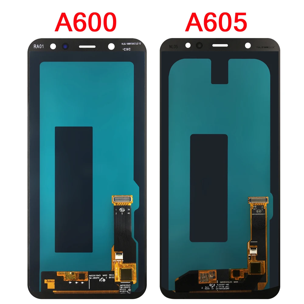 Супер AMOLED ЖК-дисплей для samsung Galaxy A6/A6 Plus A6+ A600F A600FN A605 A605F сенсорный экран в сборе запасные части