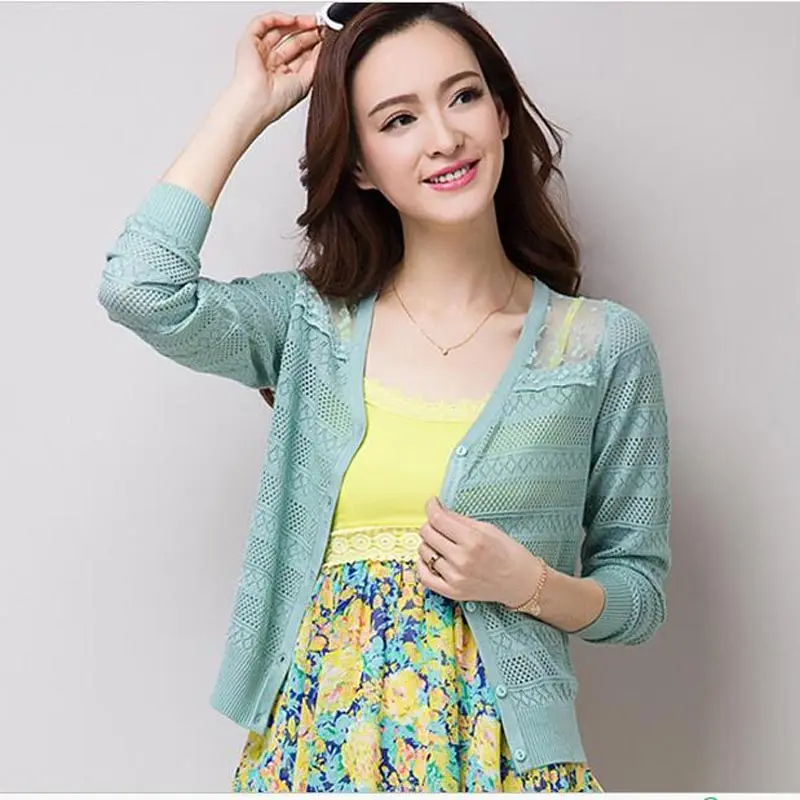 Женская ультратонкая летняя Солнцезащитная рубашка кардиган свитер накидка