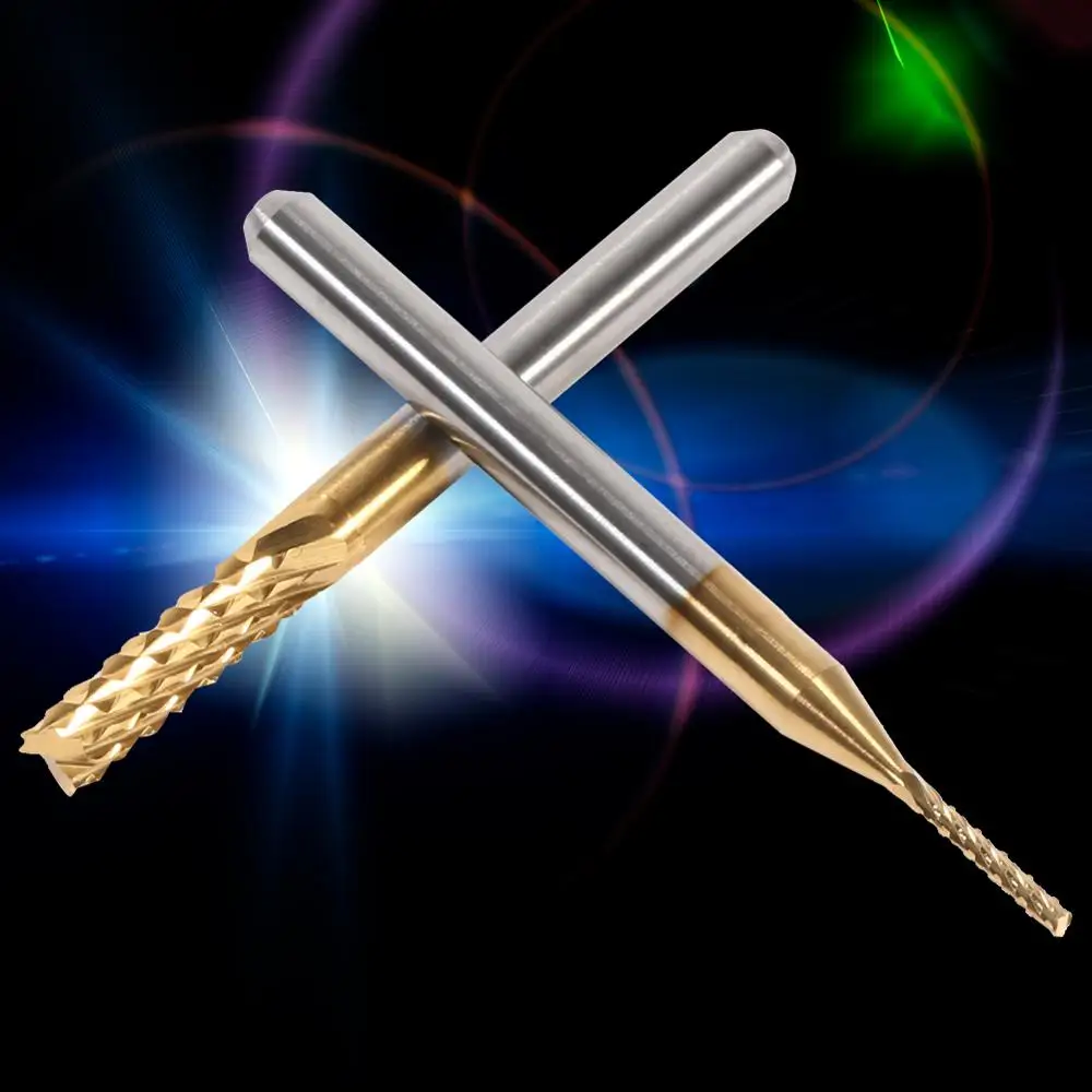 10 шт. фрезерный станок с ЧПУ мини титановое покрытие торцевая фреза