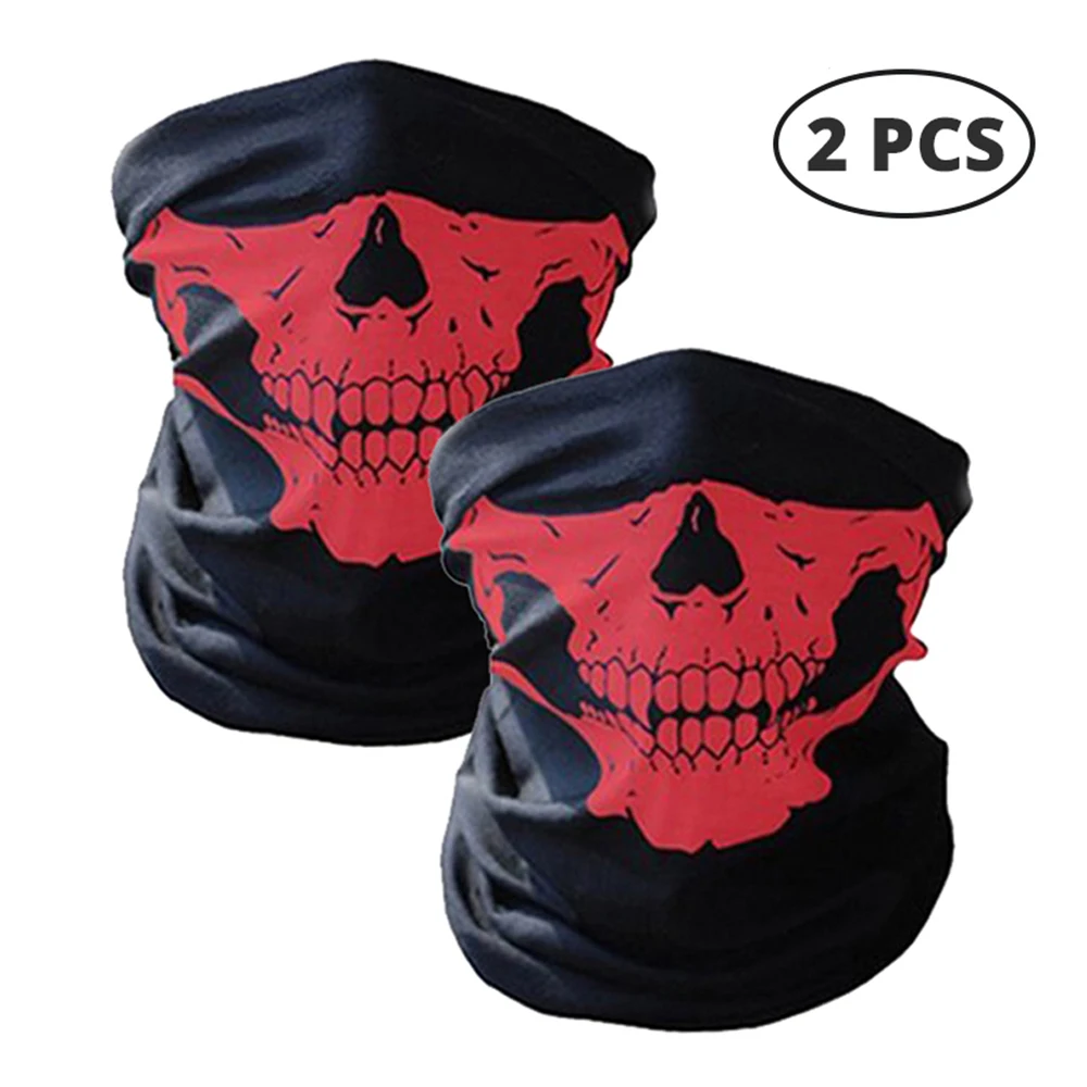 2 pieces HEROBIKER мотоциклетная маска летние Балаклава 2 шт. Череп Призрак Маске Байкер R защитный лицевой щиток ветрозащитная уход за кожей лица маски, шарфы - Цвет: 2 pieces