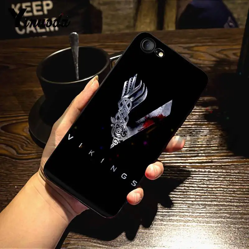Yinuoda для iphone 7 6 X Чехол Ragnar Lothbrok Vikings Bling популярный мягкий чехол iPhone 8 6S Plus 5 XS XR
