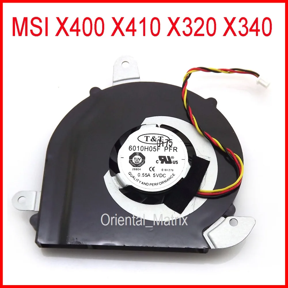 Free Shipping NEW 6010H05F PFR DC5V 0.55A 3Pin For MSI X320 X340 X400 X410 Laptop CPU Cooler Cooling Fan | Компьютеры и офис