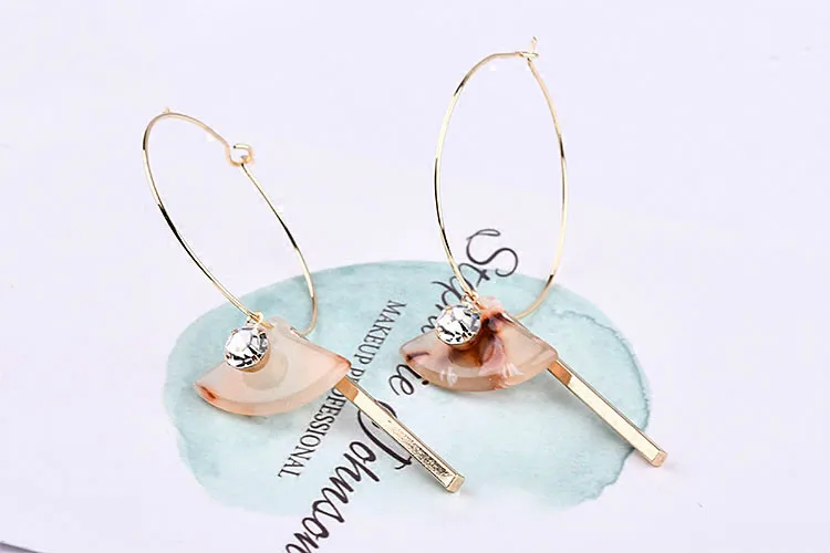 South Korea small fresh environmental protection acetic acid fan pendant material DIY earring earrings accessories | Украшения и