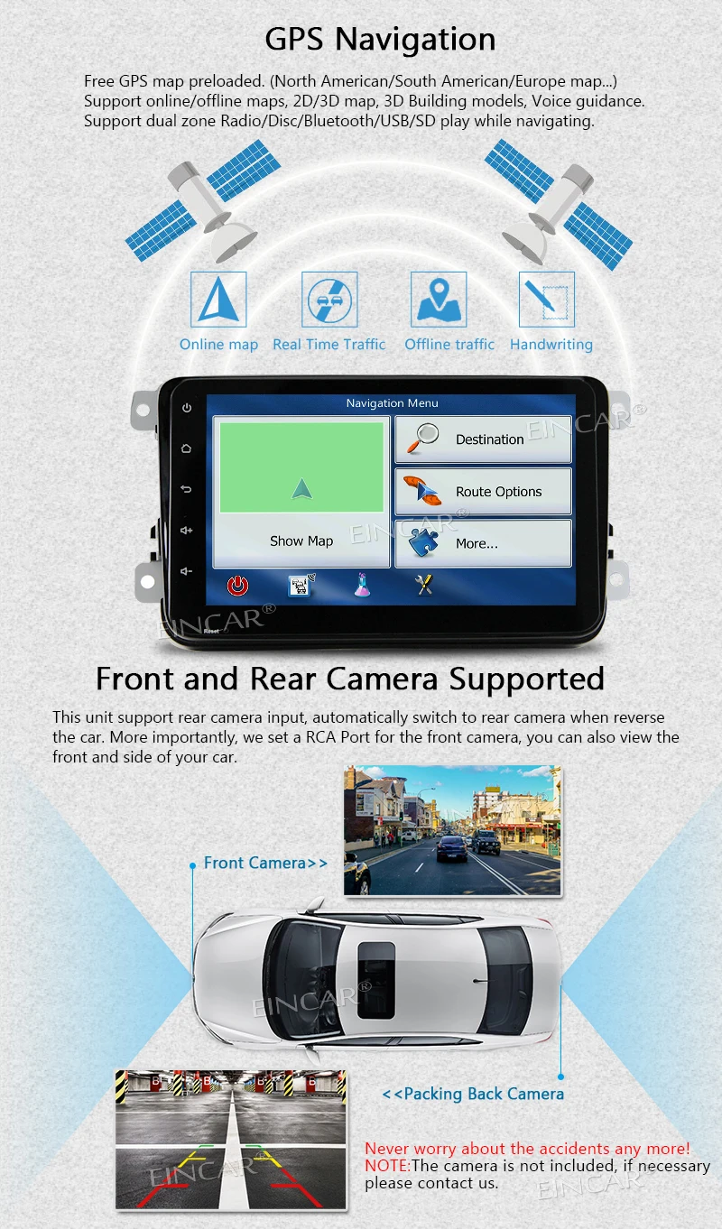 Eincar для Volkswagen Android 7 1 Восьмиядерный головное устройство без dvd игрок двойной din gps