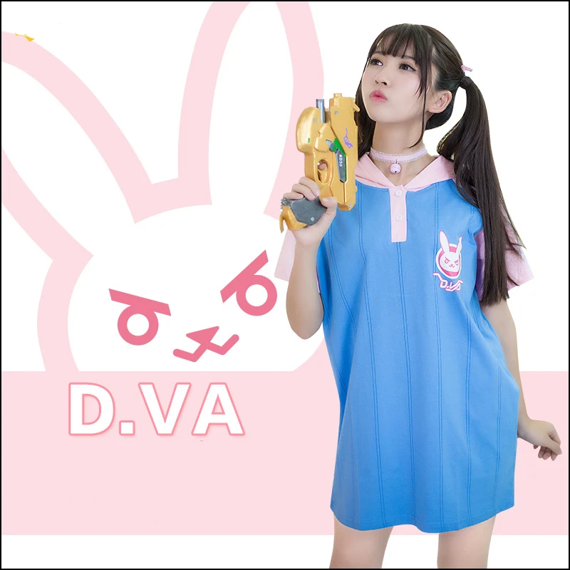 Dva куртка Горячая игра герои Dva Косплей dva толстовка взрослый костюм топ розовый синий рубашка