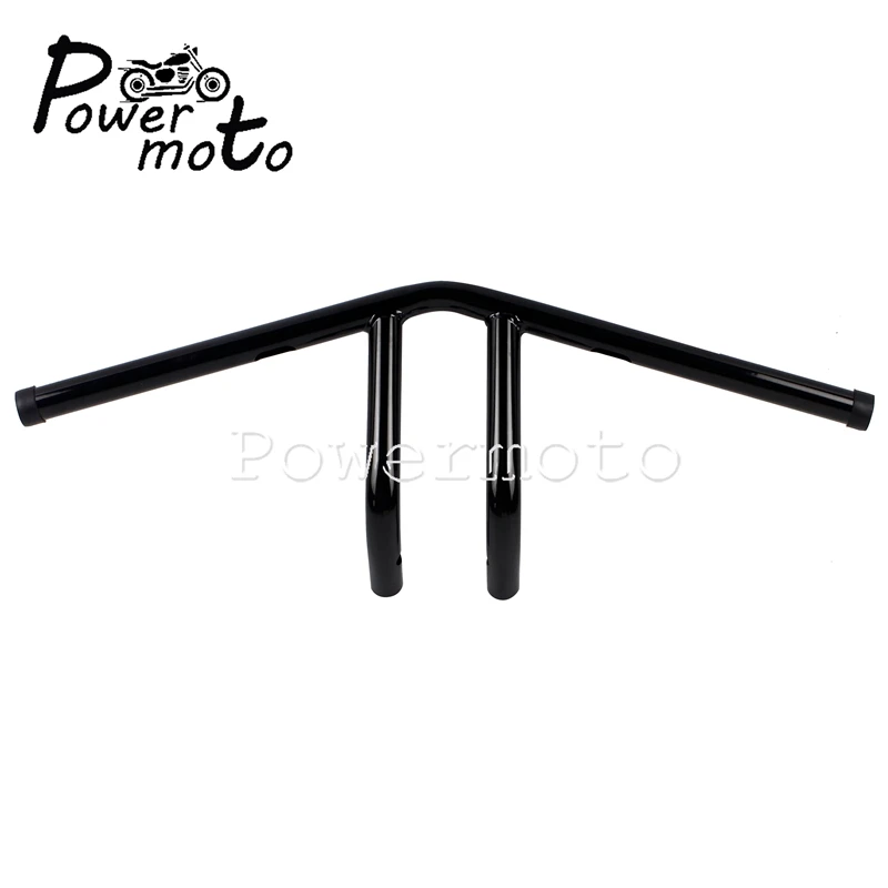 Черный МОТОЦИКЛ хром виски V-Bar " 25 мм руль t-бар для Harley Sportster Softail Touring Кафе Racer XS650 - Цвет: Черный