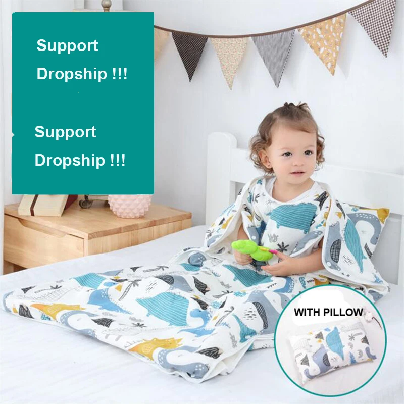 

Four seasons baby sleeping bag soft cotton sleepsack with inner cartoon design baby sleeping bag for newborn