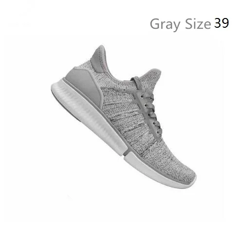 Gray Size 39 Xiaomi Mijia Смарт Кроссовки Спортивная профессиональная Мода IP67 Водонепроницаемый поддержка смарт-чип(не включая - Цвет: Gray Size 39