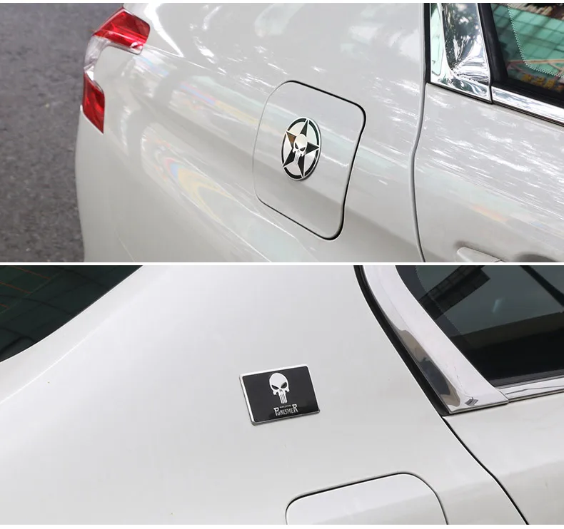 Автомобиль Стикеры Алюминий сплава наклейка череп смерть Каратель Череп Warzone