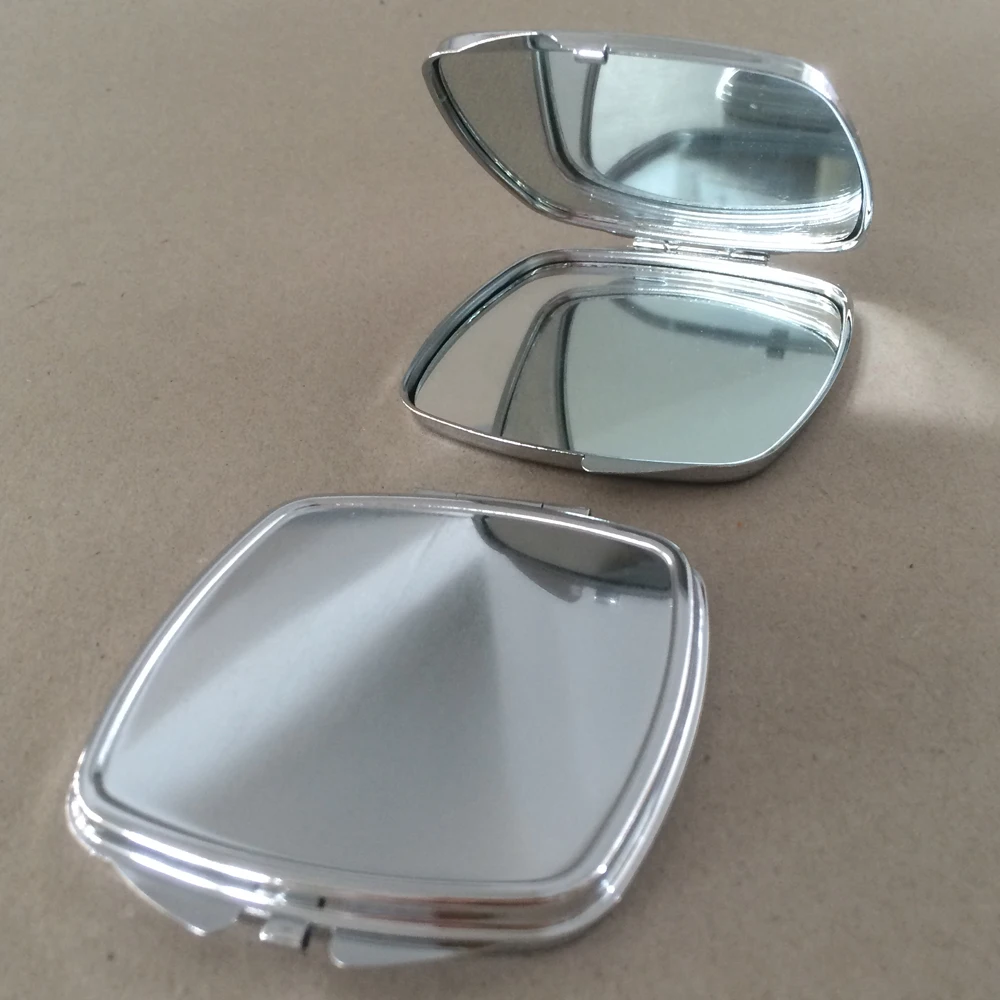 Персонализированные квадратные хромированные компактные зеркальные Свадебные