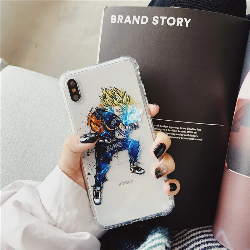 Чехол Dragon Ball Super Son Goku для Coque iPhone 8 7 6 6s Plus Xs Max XR X чехол из прозрачного силикона