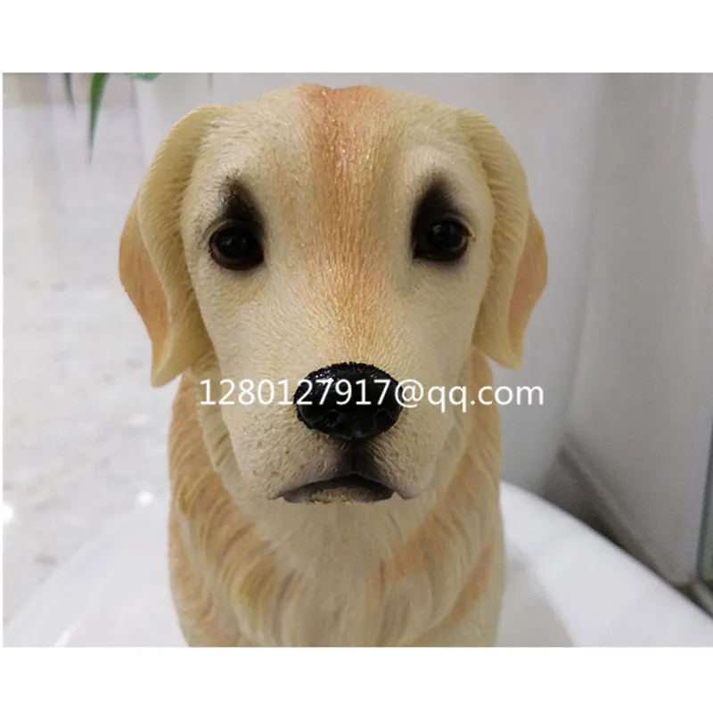 Cute Puppy Statue Simulation Animal Golden Retriever Dog Creative Resin Action Figure Collectible Model Toy 25CM BOX P1282 | Игрушки и