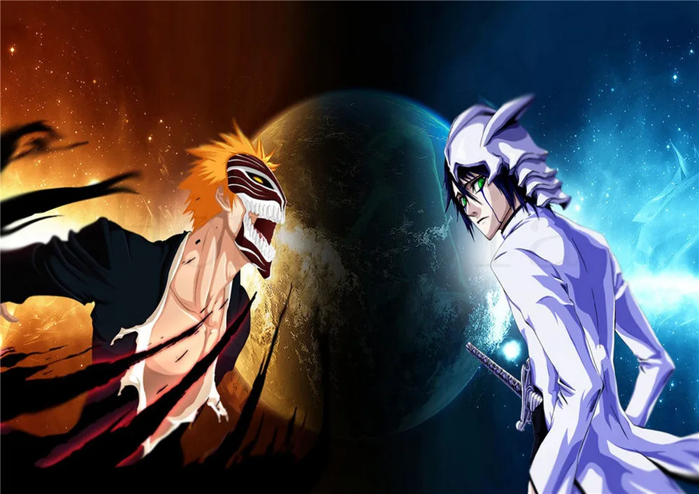 Небесно-голубой BLEACH плакаты мультфильм наклейки на стену с белым покрытием бумага печатает Высокое разрешение гостиная спальня бар украшения дома искусство бренд - Цвет: Небесно-голубой