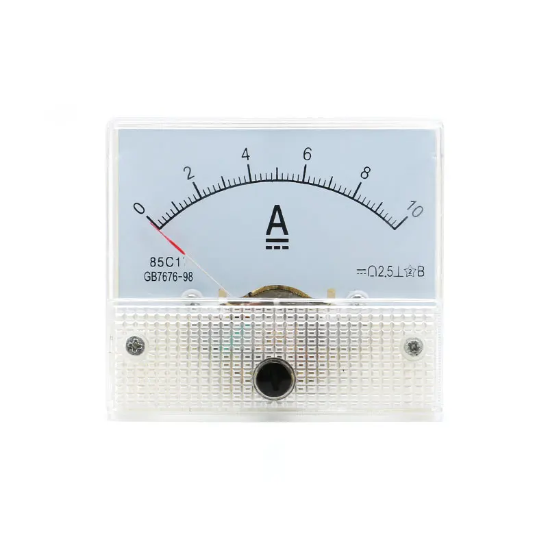 85C1 A DC Аналоговый амперметр измерительный прибор с панелью Ameter 1A 2A 3A 5A 10A 20A
