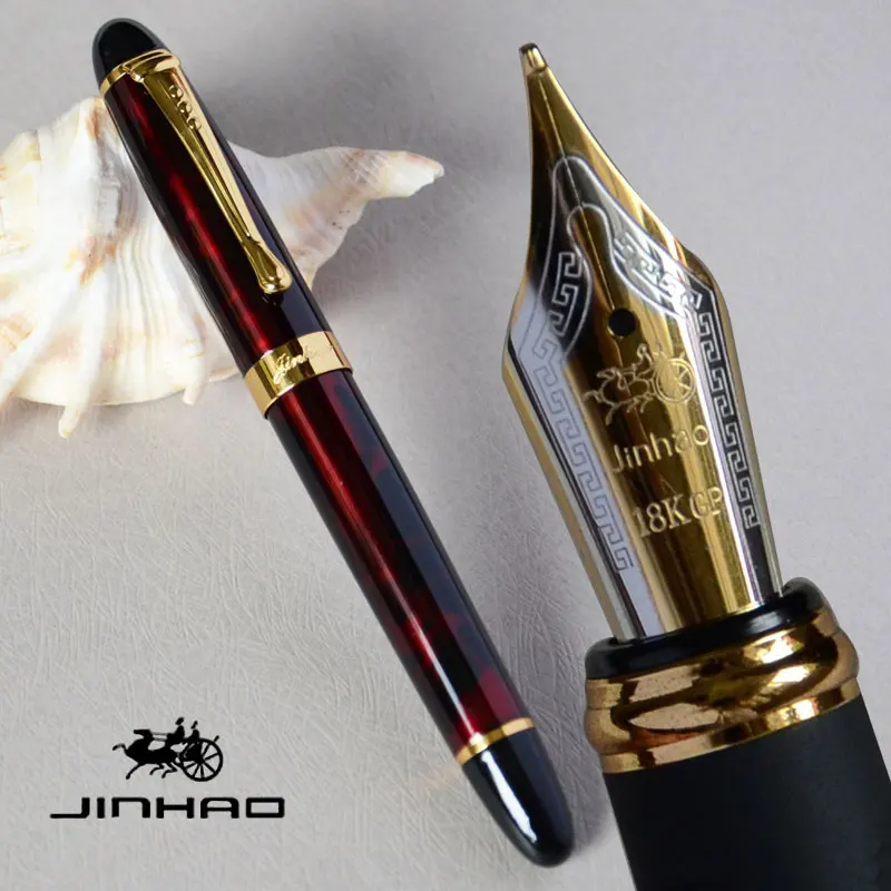 as picture show IRAURITA перьевая ручка JINHAO X450 темно-зеленый и золотой 18 KGP 0,7 мм перо с широким основанием полностью металлический синий красный 21 цвет и чернила JINHAO 450 - Цвет: as picture show