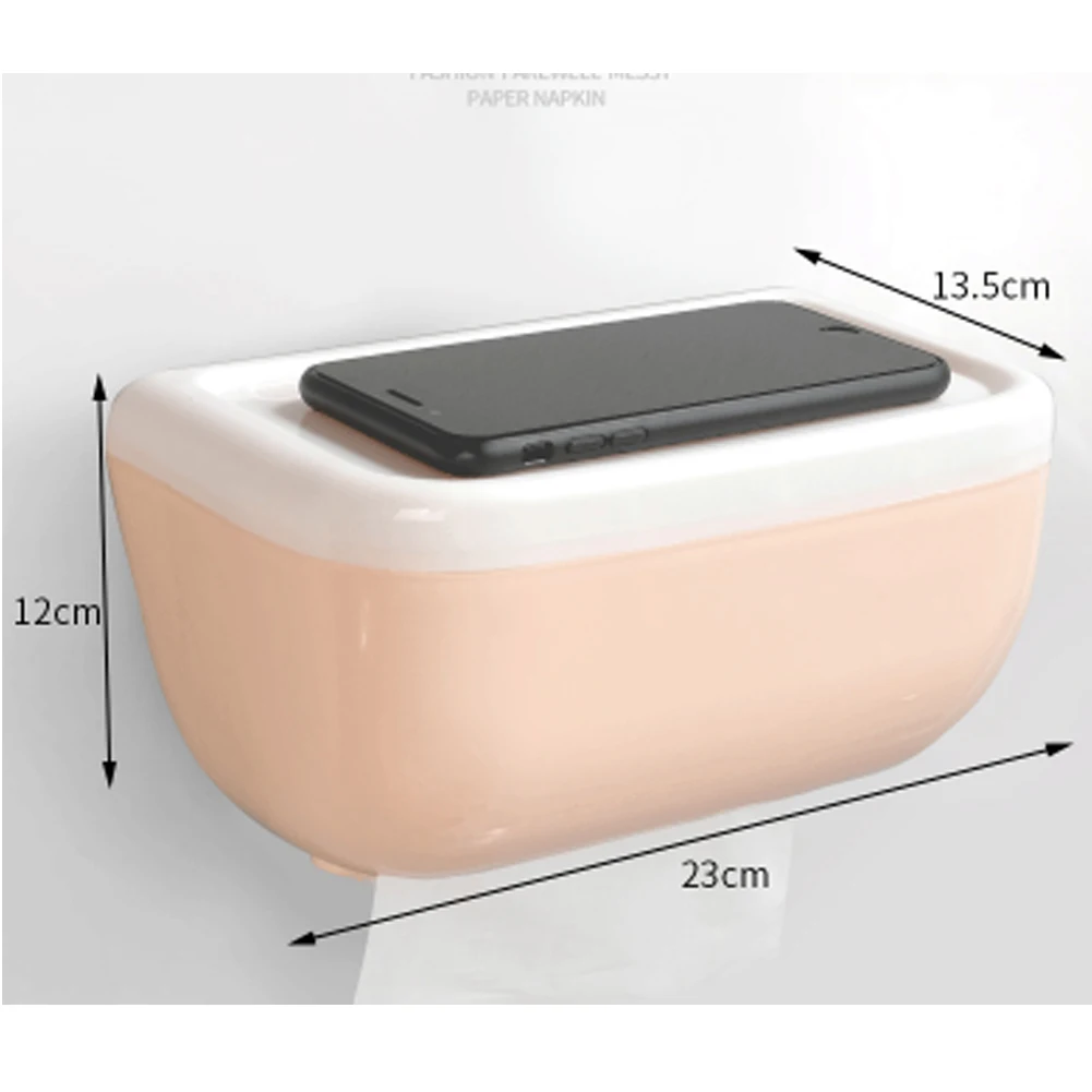 3Colors Toilet Paper Roll Holder Bathroom Tissue Box Dispenser Waterproof Easy Install