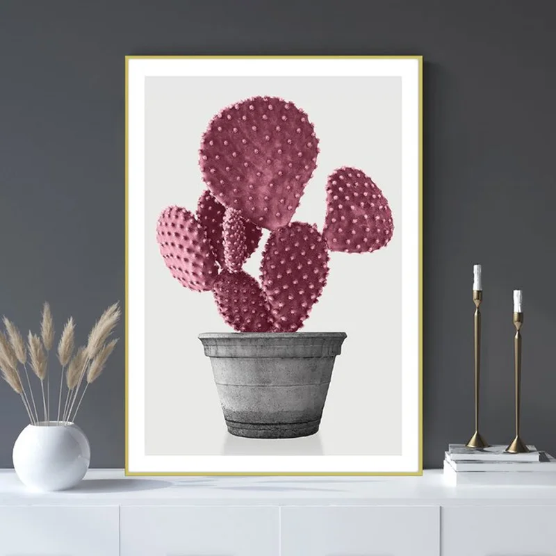 Настенные картины в скандинавском стиле с розовым ананасом плакаты и принты для