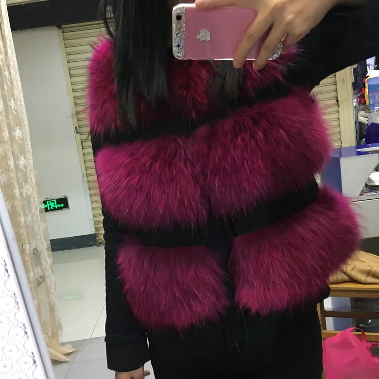 Женская Шуба из натурального меха жилет енота на любой размер | одежда