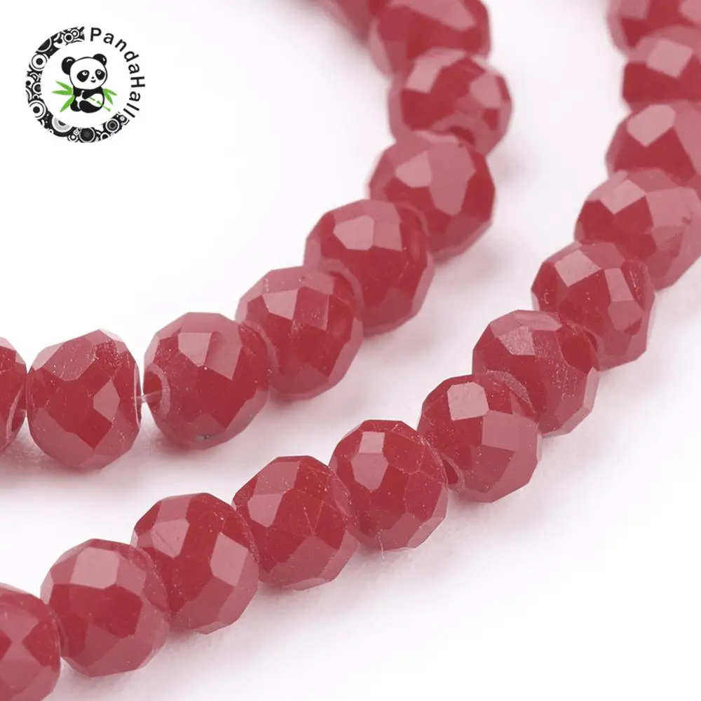 

4x3mm Faceted Abacus Glass Beads Strands for Jewelry Making DIY Mixed Color Hole: 1mm; about 150pcs/strand, 18.9