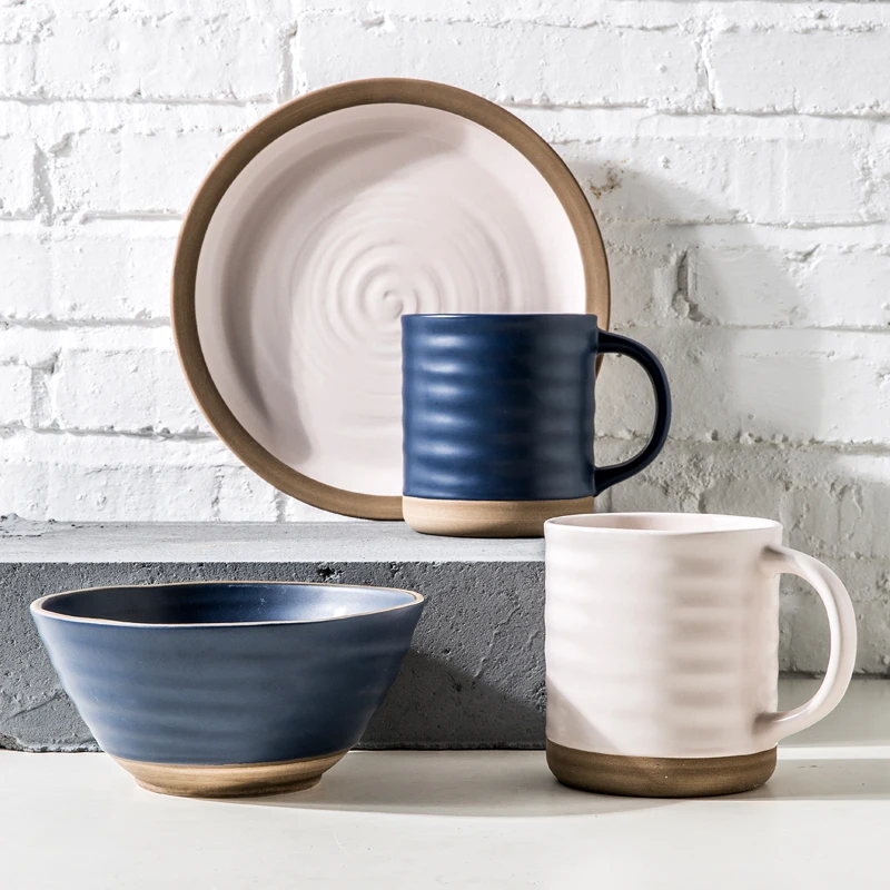 Посуда в скандинавском стиле керамические тарелки для домашней еды столовые