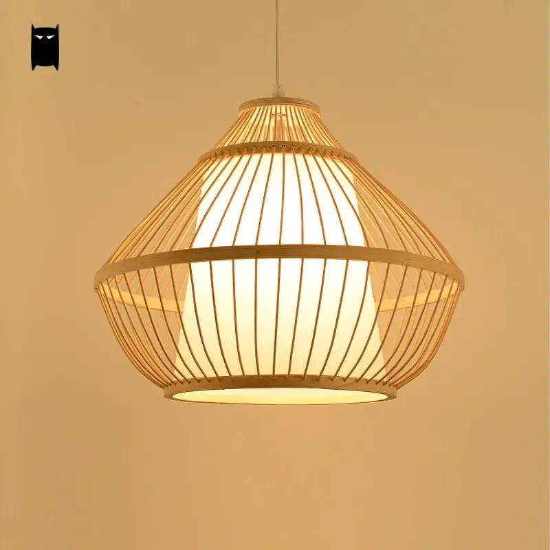 Бамбуковая плетеная ротанговая Пирамида подвесной светильник деревенский