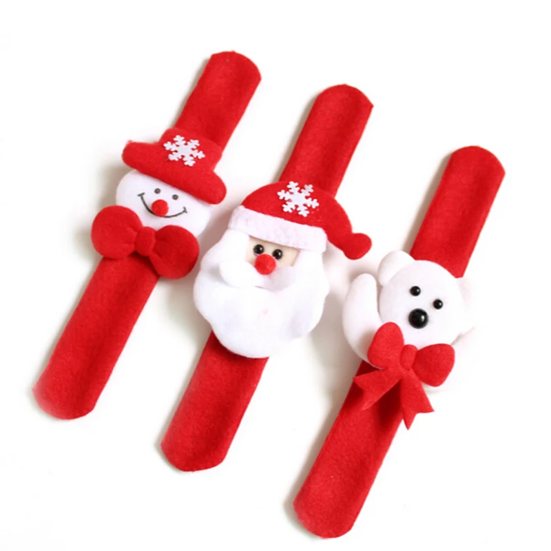 1PC Santa Claus Slap Circle Bracelet Xmas Gift New Year Party Toys christmas decorations for home Christmas Decoration | Дом и сад